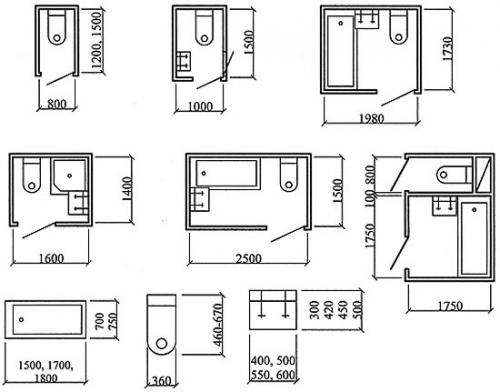 Минимальные размеры санузла в квартире. Как определить размеры санузла 06