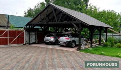 Навес для машины своими руками из дерева. Деревянный навес для хранения двух автомобилей своими руками
