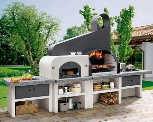 Уличная печь в беседке. Особенности разных видов печей