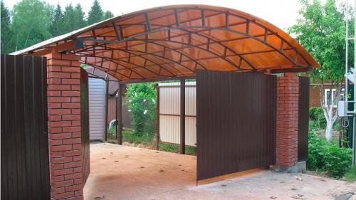 Навес для машины для самостоятельной сборки. Разновидности навесов