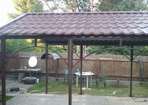 Навес для машины из поликарбоната односкатный. Разновидности навесов