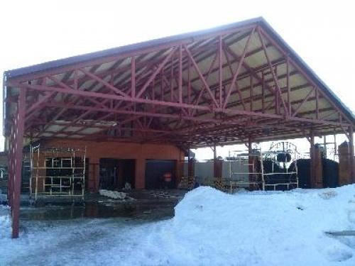 Навес для машины из поликарбоната односкатный. Разновидности навесов 16