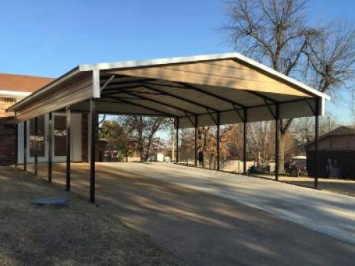 Навес для машины из поликарбоната односкатный. Разновидности навесов 14