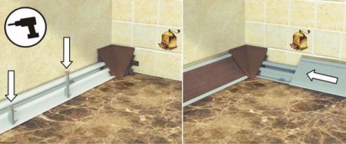 Монтаж плинтуса на кухонную столешницу. Необходимость монтажа плинтуса к столешнице 14 Монтаж плинтуса на кухонную столешницу. Необходимость монтажа плинтуса к столешнице 14