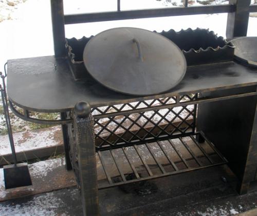 Печь с мангалом для беседки. Виды печей 01