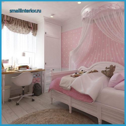 Комната для девочке 8 лет. Цвет обоев