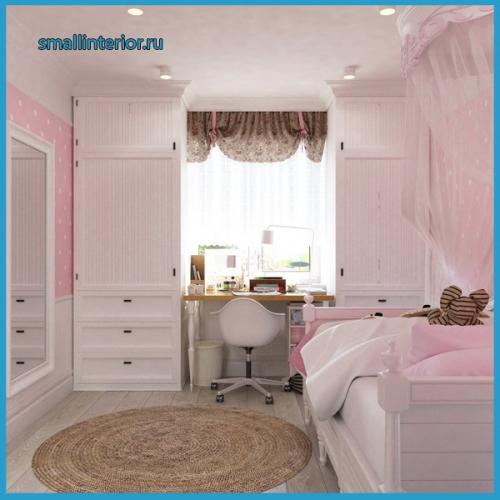 Дизайн детской комнаты для девочке 8 лет. Цвет обоев
