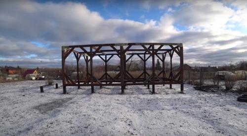 Как собрать металлокаркас для дачи 6х6 своими руками. Част. Металлический каркас для дома на железобетонных забивных сваях