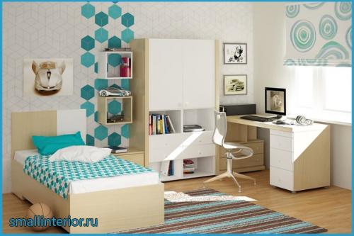 Дизайн комнаты для девочки 4-11 лет в современном стиле. Цветовое решение