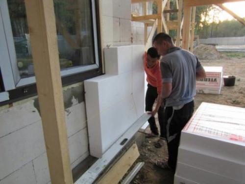 Утепление газобетона пеноплексом. Пенопласт