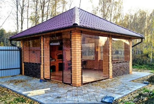 Чертежи беседок с мангалом. Материалы для беседки