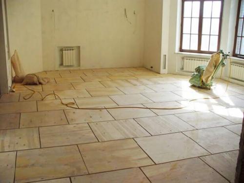 Что стелить под линолеум на бетонный пол. Фанера