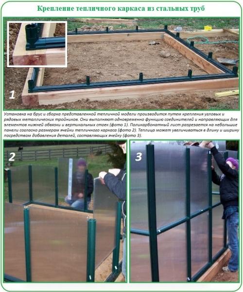 Установка теплицы из поликарбоната на брус. Старое доброе завинчивание