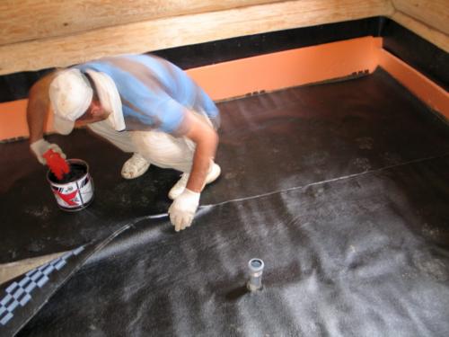 Подложка под плитку на деревянный пол. Первый метод: сухое выравнивание