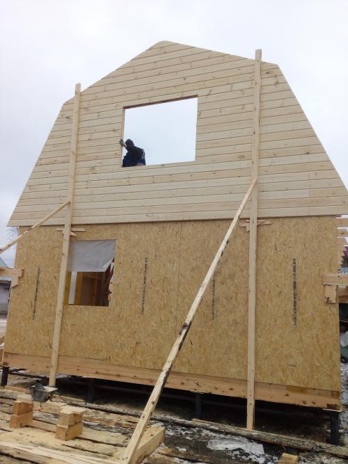 Как правильно строить стены дома с мансардой. Каркасный дом 6*9 возводим мансардный этаж