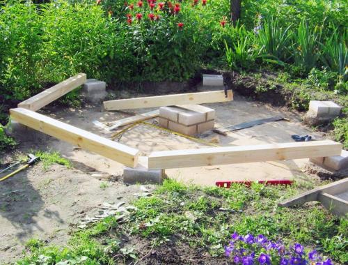 Как построить фундамент для шестигранной беседки. Фундамент