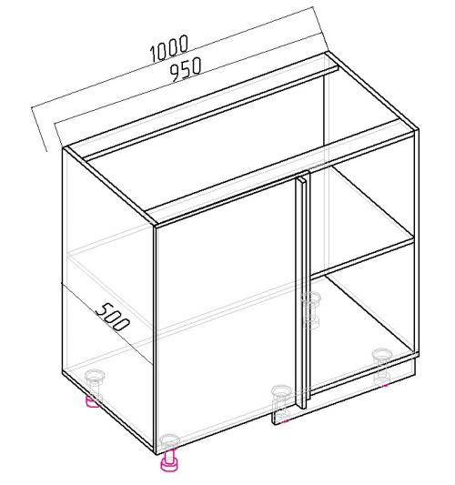 Угловой навесной кухонный шкаф чертеж. Самый недорогой угловой нижний модуль для кухни