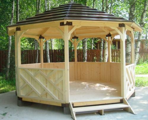 Как построить беседку из дерева с помощью чертежей. Беседки с полом и без него