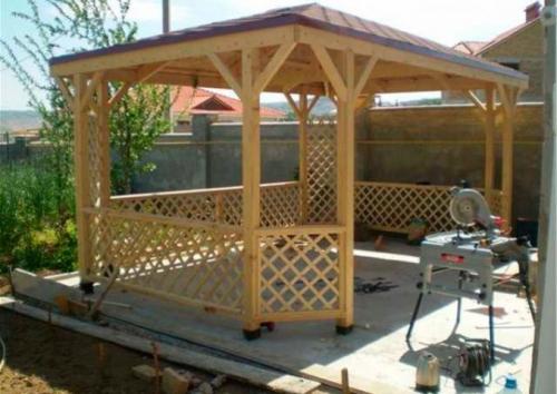 Как построить беседку из дерева с помощью чертежей. Беседки с полом и без него