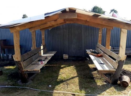 Чертежи беседок из дерева с размерами. Строительство беседки для дачи своими руками: чертежи, размеры, инструкции