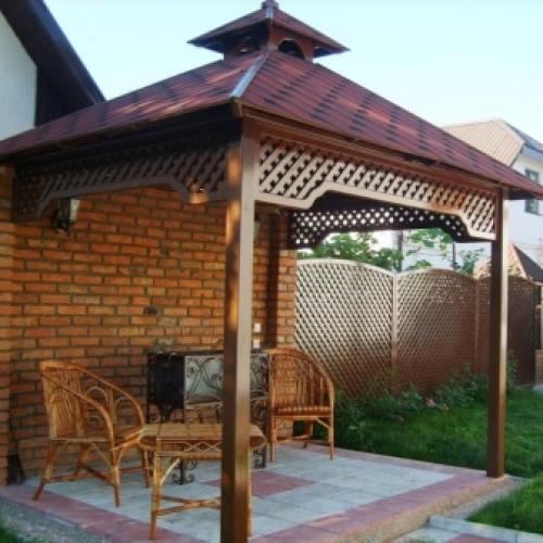 Строим беседку с барбекю из кирпича. Преимущество беседки из кирпича 09