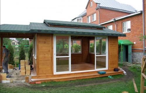 Как сделать дверь и окна в беседке. Раздвижные из алюминия