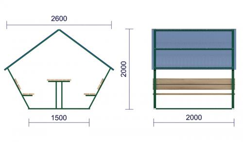 Беседка из профильной трубы. Самодельная беседка из профильной трубы — пошаговая инструкция, чертежи, схемы