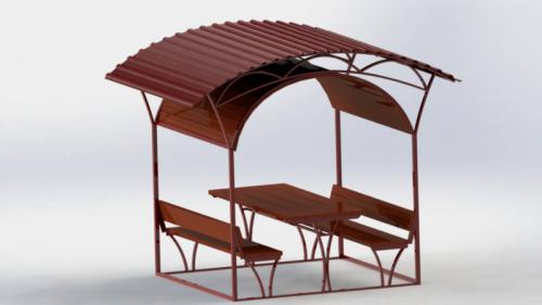 Как собрать каркас беседки из профильной трубы. Беседка из профильной трубы — простые схемы и чертежи для изготовления беседки для дачи из профильной трубы + фото