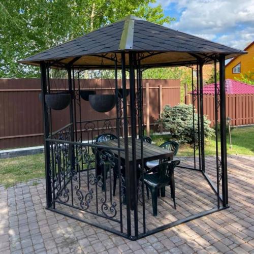 Как собрать каркас беседки из профильной трубы. Беседка из профильной трубы — простые схемы и чертежи для изготовления беседки для дачи из профильной трубы + фото