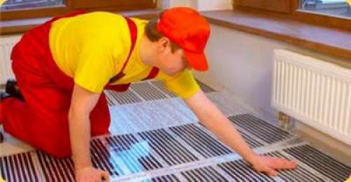 Подключение инфракрасного теплого пола через терморегулятор под ковролин. Самостоятельная укладка пленочного теплого пола под ковролин