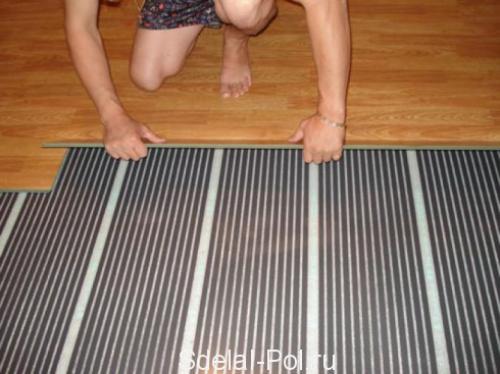 Подключение инфракрасного теплого пола через терморегулятор. Как самостоятельно уложить пленочный пол под ламинат