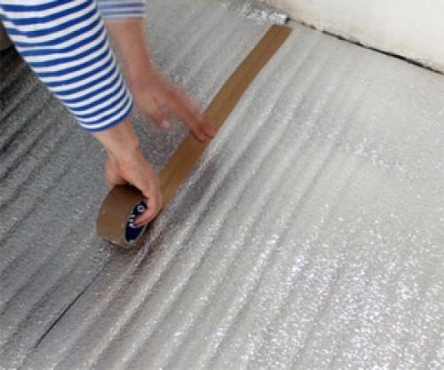 Перфорированная подложка под ламинат для теплого пола. Монтаж подложки своими руками