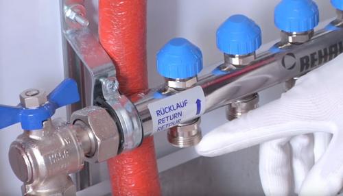 Теплый пол водяной коллектор. Подключение труб теплого пола к гребенке