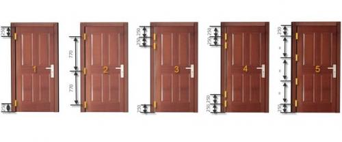 Петли на межкомнатные двери расстояние. На каком расстоянии нужно устанавливать петли на двери?