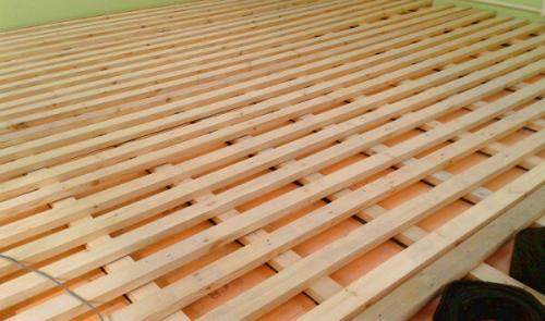 Обрешетка пола под фанеру в квартире. Подготовка 03