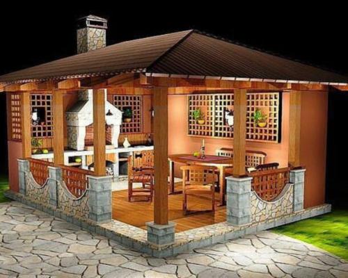 Какие особенности следует учитывать при выборе материалов для беседки на даче. №1. Основные виды беседок для дачи