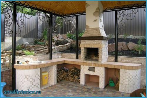 Летняя кухня с мангалом и казаном. Разновидности возможностей приготовления пищи на свежем воздухе