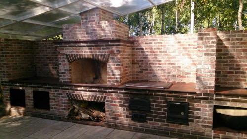 Схема дымохода печи барбекю. Различные печи барбекю из кирпича: проекты, фото, чертежи 05