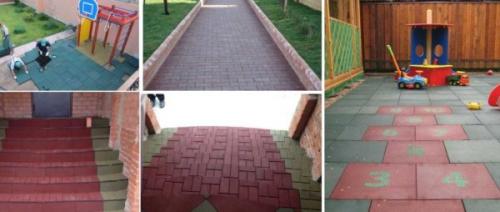 Бесшовное резиновое покрытие для детских площадок. Область использования