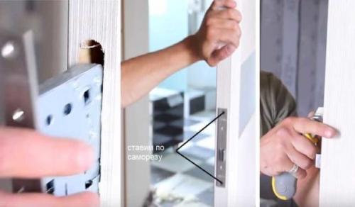 Установка замка с ключом в межкомнатную дверь. Как врезать замок в межкомнатную дверь: пошаговые фото