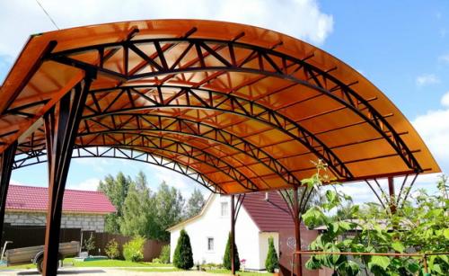 Металлический каркас для навеса из поликарбоната. Из чего сделать каркас под поликарбонат